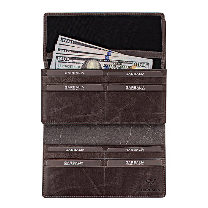 Zoozie Bags Cartera Pavia - Grey para Mujer, 100% Piel Auténtica, Gris, 19x10x2 cm